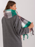 Green Scarf with Fringes