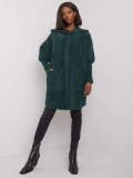 Green Alpaca Coat with Hood