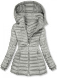 Grey jacket with elastic waist