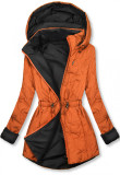 Reversible quilted parka orange/black