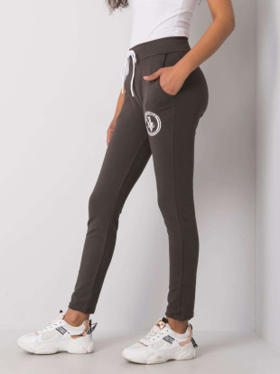 Dark Khaki Sweatpants with Application