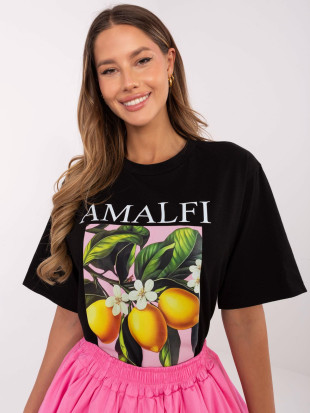 Stylish Black T-Shirt with Print