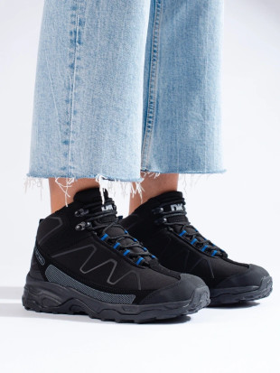 Women's Black High-Top Trekking Sports Shoes