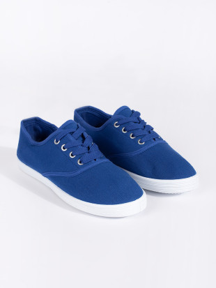 Blue Lace-Up Kids Sneakers