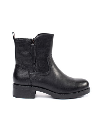 Black Leather Ankle Boots Sergio Leone