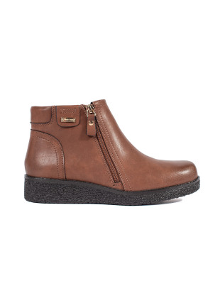 Brown Leather Comfortable Insulated Ankle Boots Sergio Leone
