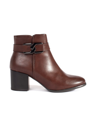 Brown Sergio Leone Ankle Boots with Heel