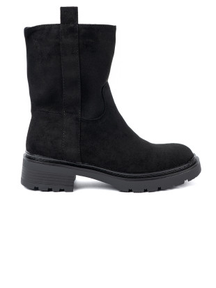 Stylish Ankle Boots with Thick Black Sole