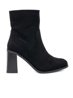 Black Ankle Boots with Heel