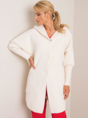 Ecru Alpaca Coat with Hood