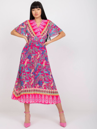 Flared Dress in Dark Pink
