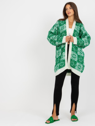 White-Green Women's Cardigan RUE PARIS
