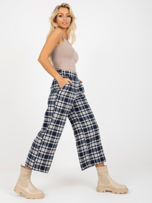 Dark Blue Women's Wool Culottes