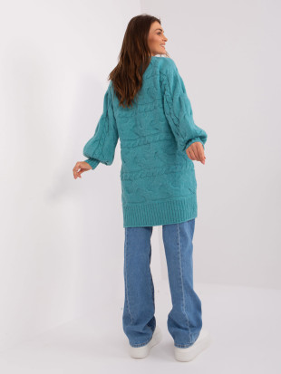 Turquoise Oversize Knitted Dress