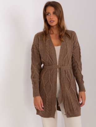 Brown Cardigan with Belt