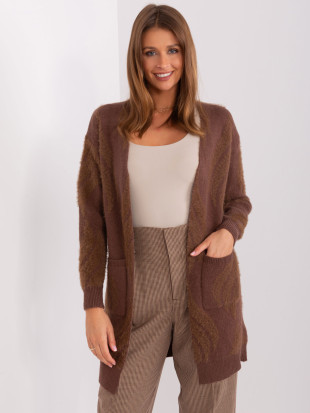 Brown Women's Cardigan with Pockets