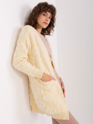 Light Beige Women's Knitted Cardigan