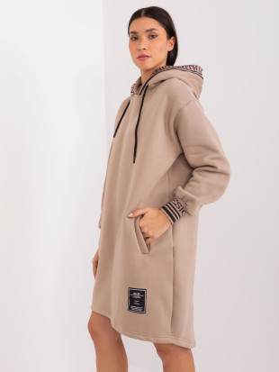 Asymmetrical Beige Sweat Dress