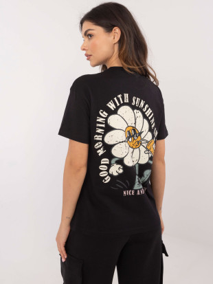 Stylish Black Short Sleeve Blouse
