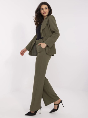 Elegant Khaki High-Waisted Pants
