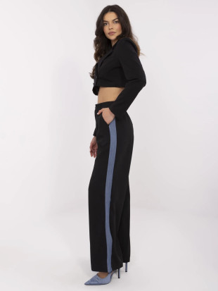 Stylish Black Pants with Stripes