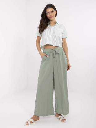 Comfortable Palazzo Pants in Pistachio Color
