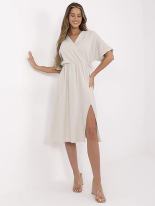 Beige Flared Dress