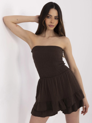 Brown Short Jumpsuit