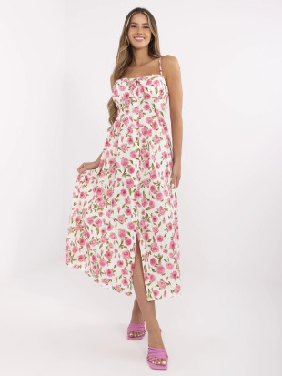Floral Midi Dress with Straps
