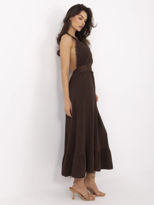 Dark Brown Flared Dress