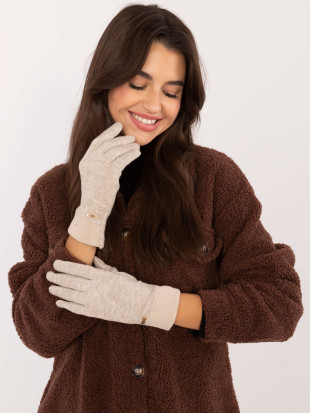 Beige Gloves with Warm Lining