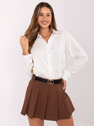 Elegant White Shirt with Application