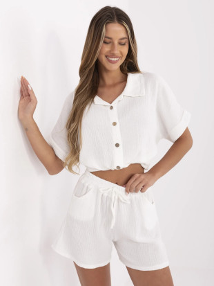 White High-Waisted Shorts