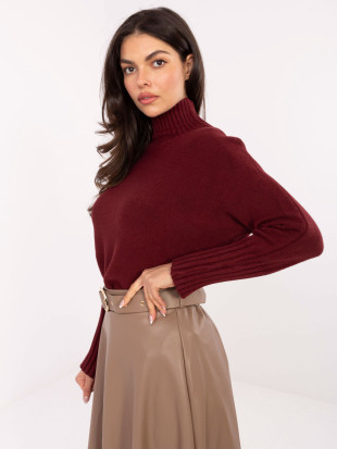 Burgundy Turtleneck Sweater
