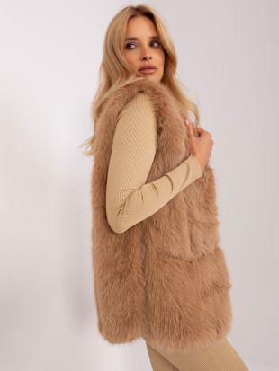 Brown Faux Fur Vest
