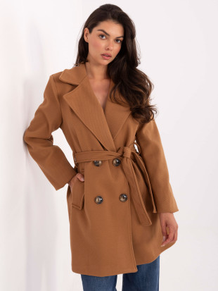Elegant Transitional Coat in Camel Color