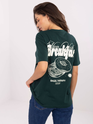 Stylish Dark Green T-Shirt with Print