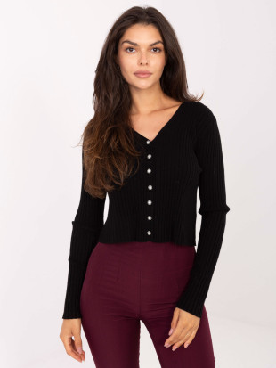 Elegant Black Sweater with V-Neck