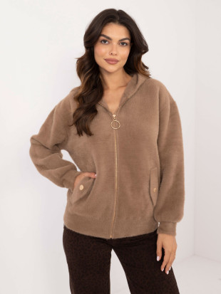 Beige Winter Jacket with Hood