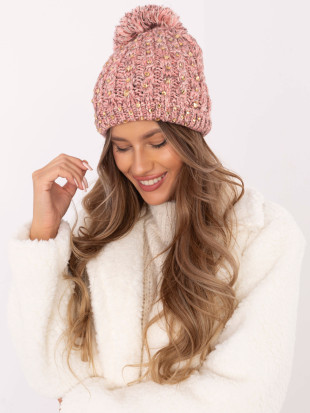 Pink Winter Hat with Application