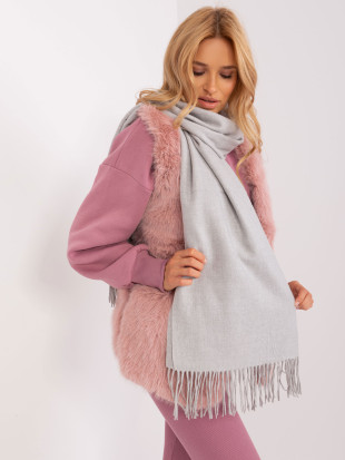 Gray Women's Knit Scarf