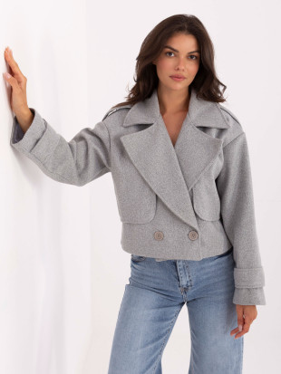 Elegant Transitional Coat in Gray